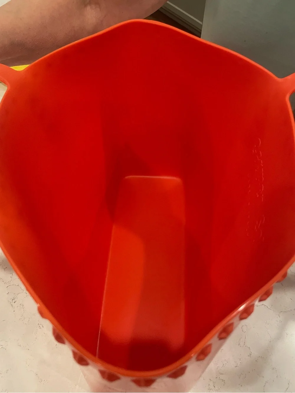 Carmen Sol Italy Studded Jelly Tote Bag Neon Orange Las Vegas Mid Size